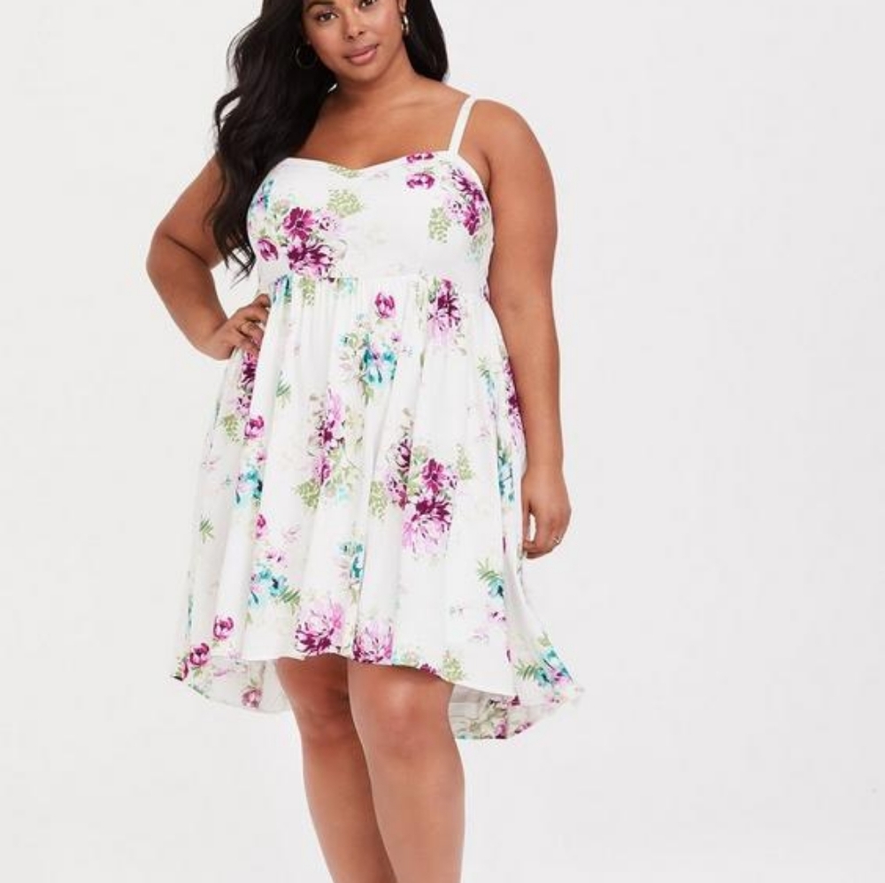 Torrid high- low floral dress